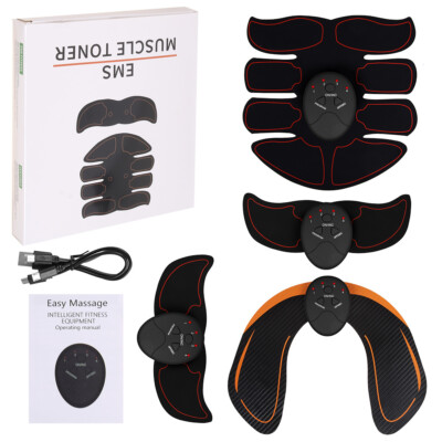 EMS Abdominal Muscle Toning Trainer ABS Hips Stimulator Toner Fitness Binder Gym