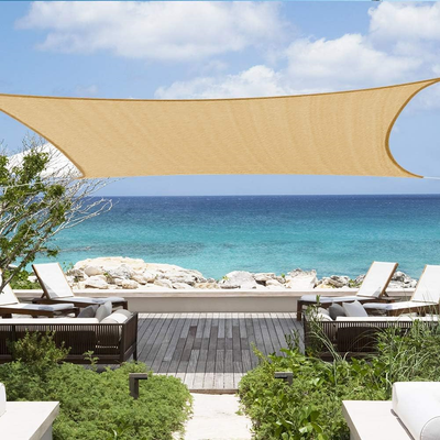 Shade Sail 12'x16' Rectangle Uv Block For Patio Deck And