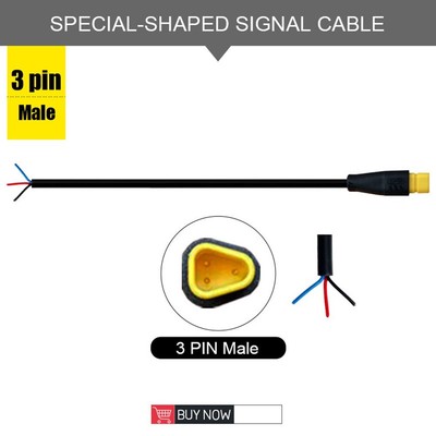 Ebike Shaped Connector 2/3/4/5/6 Pin Cable Waterproof Connector Signal Line