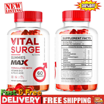 Vital Surge Testo Gummies, Testo Gummies for Men,Advanced Extra Strength Formula