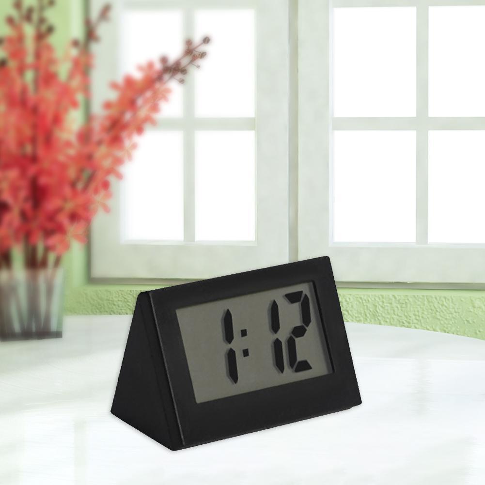Mini LCD Digital Electronic Desktop Clocks Portable Silent Mute Table Desk Clock