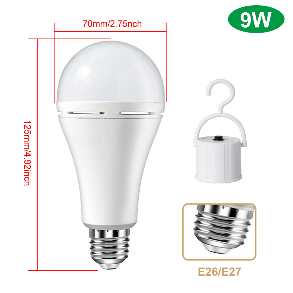 4PCS Emergency Bulbs Rechargeable LED Light with Battery Backup E27 LED Bulb