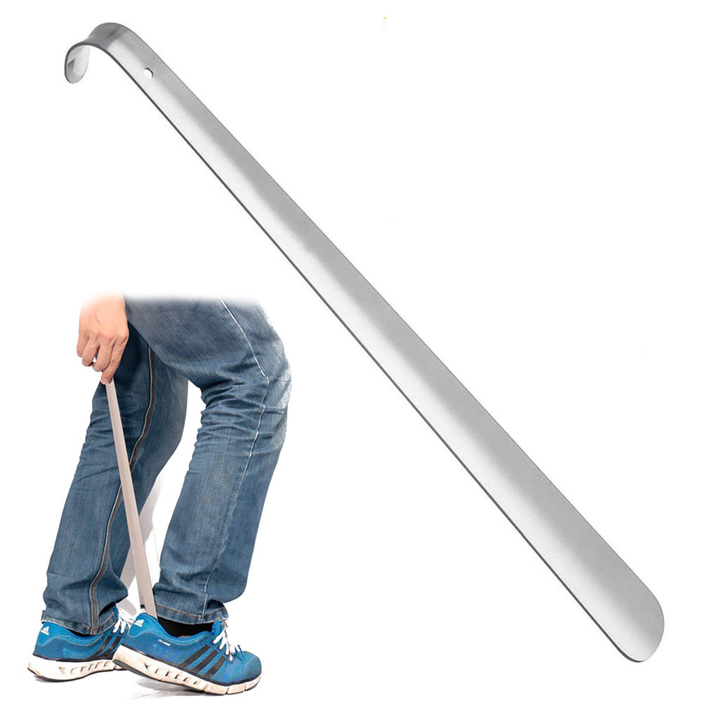 long handled shoe horn with hook