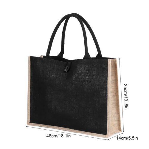Mode Jute Handtasche High-Capacity Storage Tote Taschen Fr Reisen Einkaufen AP
