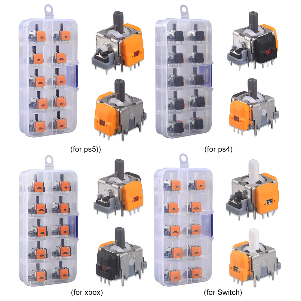 10Pcs 3D Hall Effect Joystick Adjustable Analog Stick Sensor Module for PS4-/5