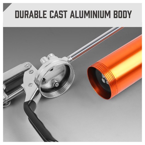 Manual Grease Gun Pistol Grip 18" Flex Hose Heavy Duty W/ 14 oz Cartridge Deluxe