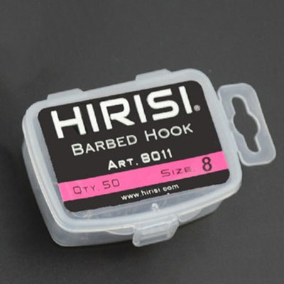 HIRISI 50x Barbed Hooks with Hair Rigs for Portable Carp Fishing Tackle Tools