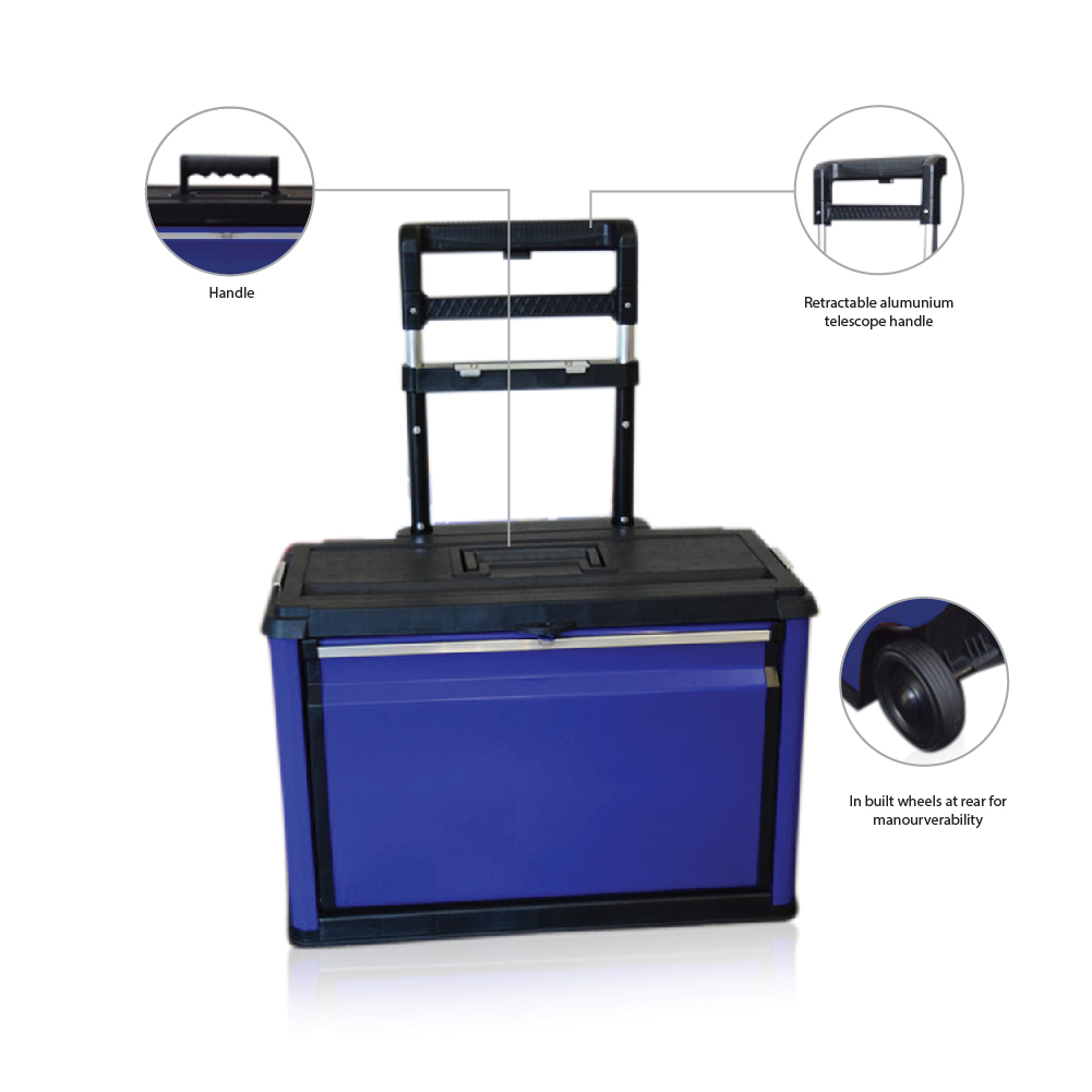 US PRO Tools 3 IN 1 Mobile Rolling Chest Trolley Cart Wheels