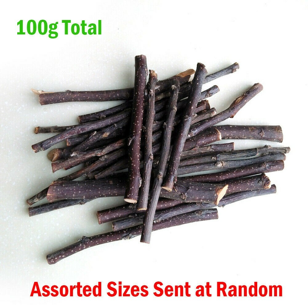 100g Organic Apple Wood Pet Chew Sticks Twigs Toys for Rabbits Squirrel