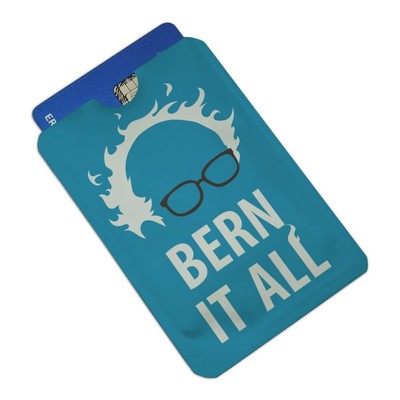 Bern It All Bernie Sanders Burning Democrat Credit Card RFID Blocker Sleeves Set