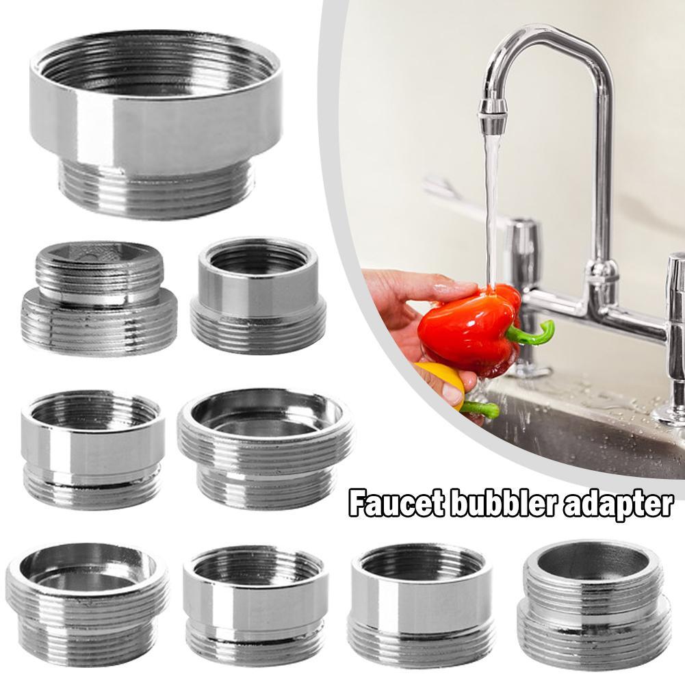 1x Faucet Adapter Kit, Brass Aerator Adapter Set Male/Female Faucet Adapters