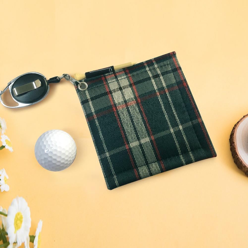Double Sided Fleece Golf Club Head Ball Wiping Cloth Towel with Carabiner Hook