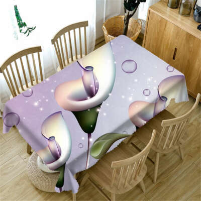 Dewdrop Pistil 3D Tablecloth Table cover Cloth Rectangle Wedding Party Banquet