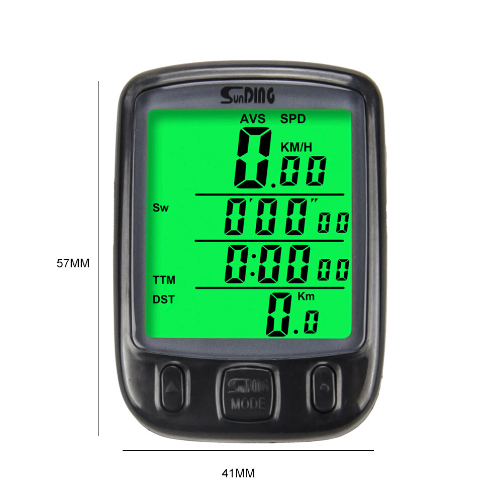 SunDing Bicycle Wired Computer Road Bike Backlight Clock Odometer Speedometer