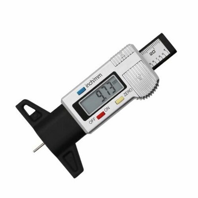 Efficient Silver Tyre Depth Gauge for Motorbike Car Truck Digital Testing