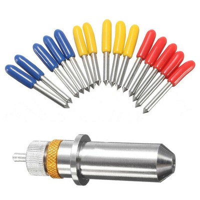 15pcs 30°/45°/60° Roland Blades Cutting Plotter Vinyl Cricut Cutter Knife+Holder