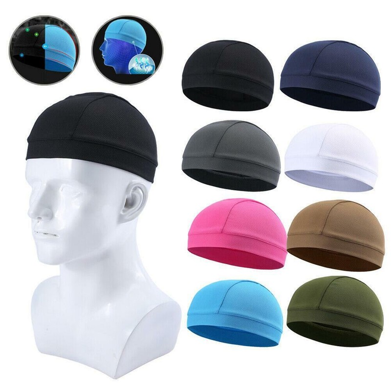 cycling under helmet skull cap