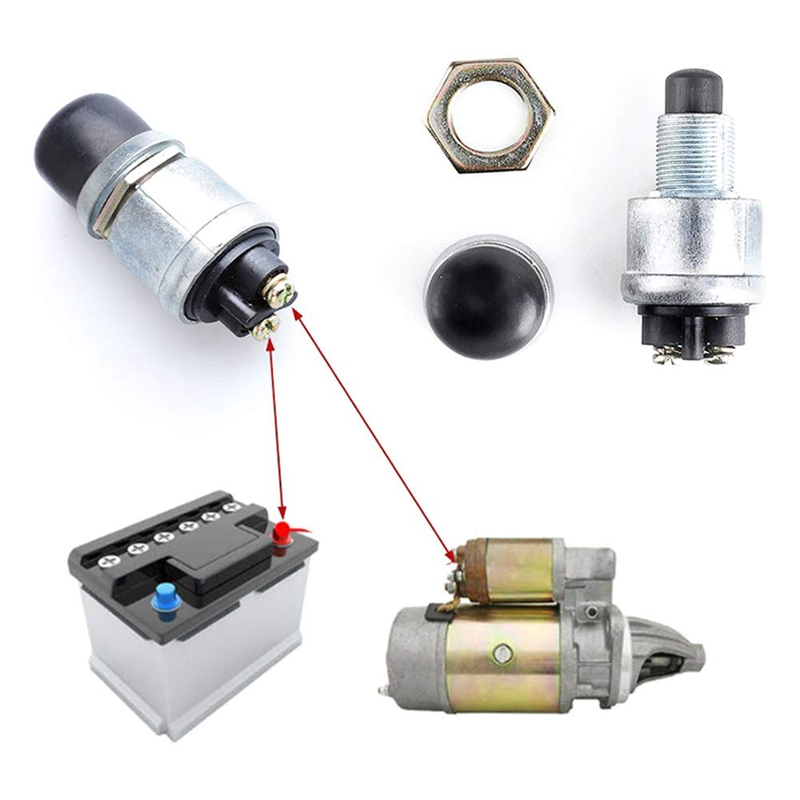 2PCS 50A 12V Waterproof Car Boat Track Switch Push Button Horn Engine Start Star