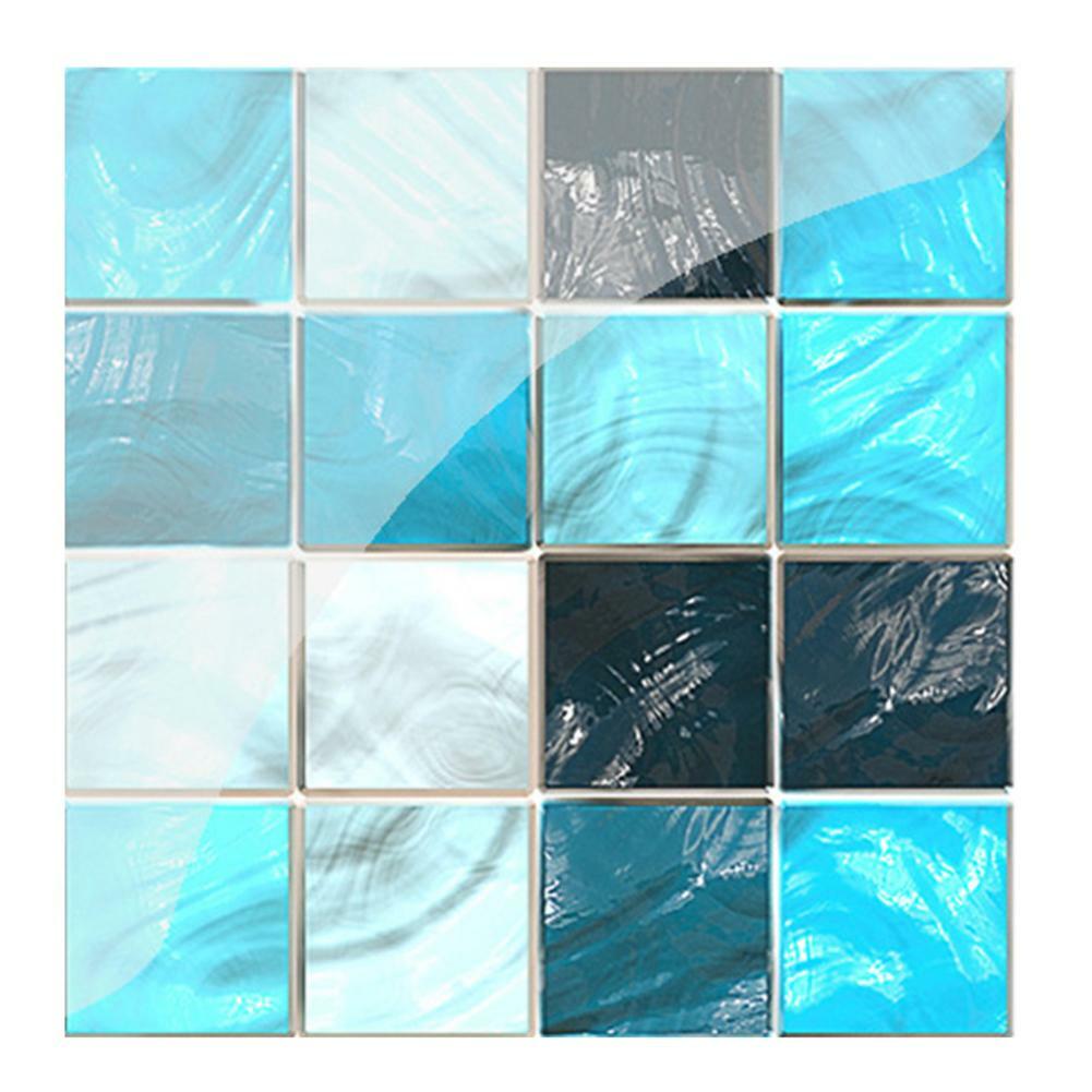6/20pcs Mosaico Azulejo Adhesivo Pared PVC Impermeable Cocina Hogar