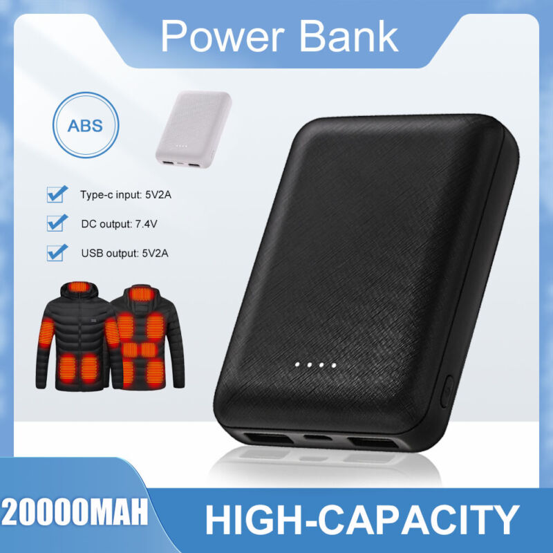 20000mah Portable Charger Power Bank Battery For Heated Vest, Heat Jacket Gloves