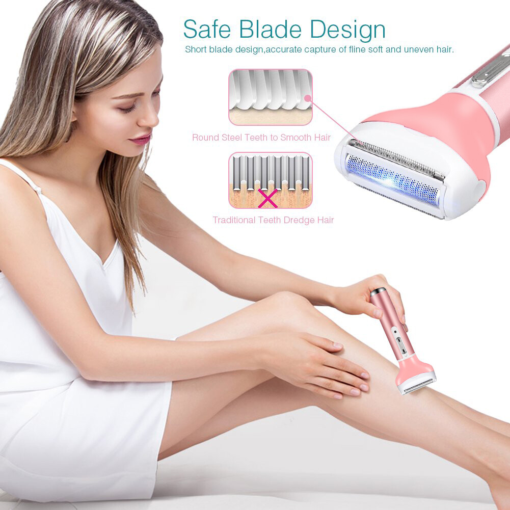 4 in 1 Electric Hair Removal Epilator Full Body Facial Hair Trimmer Shaver Set