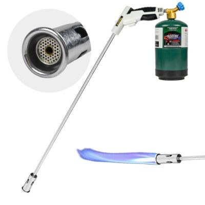 BLUEFIRE 32'' long Propane Torch Weed Burner Self Igniting Cord Free Flamethrower