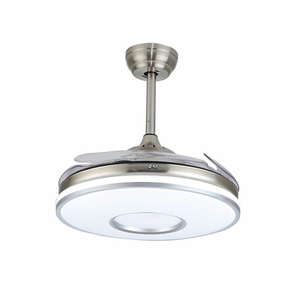 Unsichtbares LED Decken Ventilator mit Licht Beleuchtung 4 Flügel