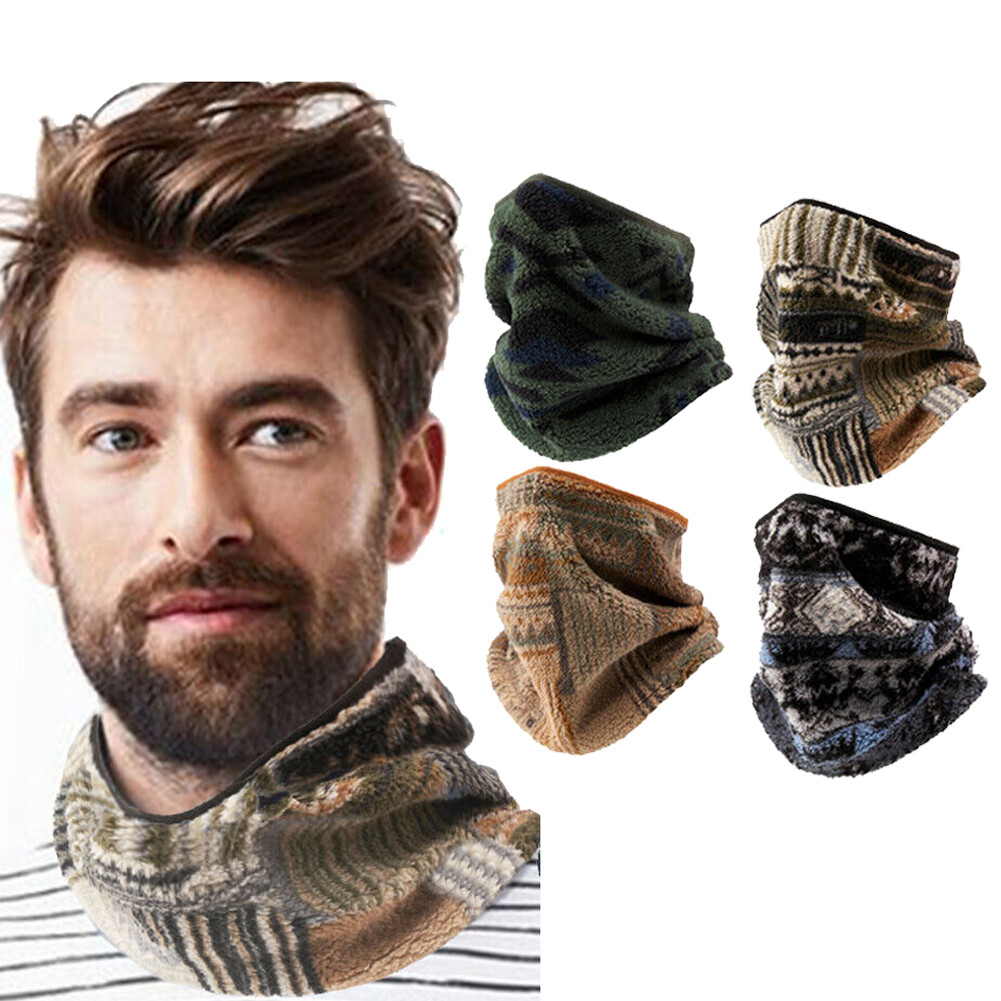 Men's Neck Gaiter Warmer Fleece Ski Mask Cover Hunting Mask Winter Cold Weather