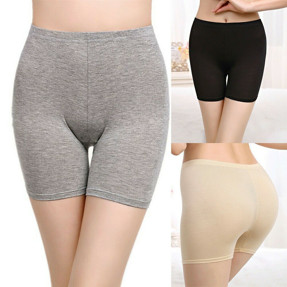 Donna Elasticizzato Sicurezza sotto Pantaloncini Intimo Boxer Slip Mutandine