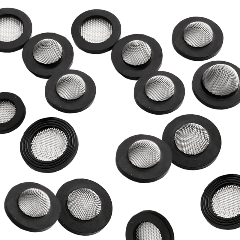 40 Pcs Stainless Steel Hose Coupling Filter Washers with Screen Garden Inlet Hos