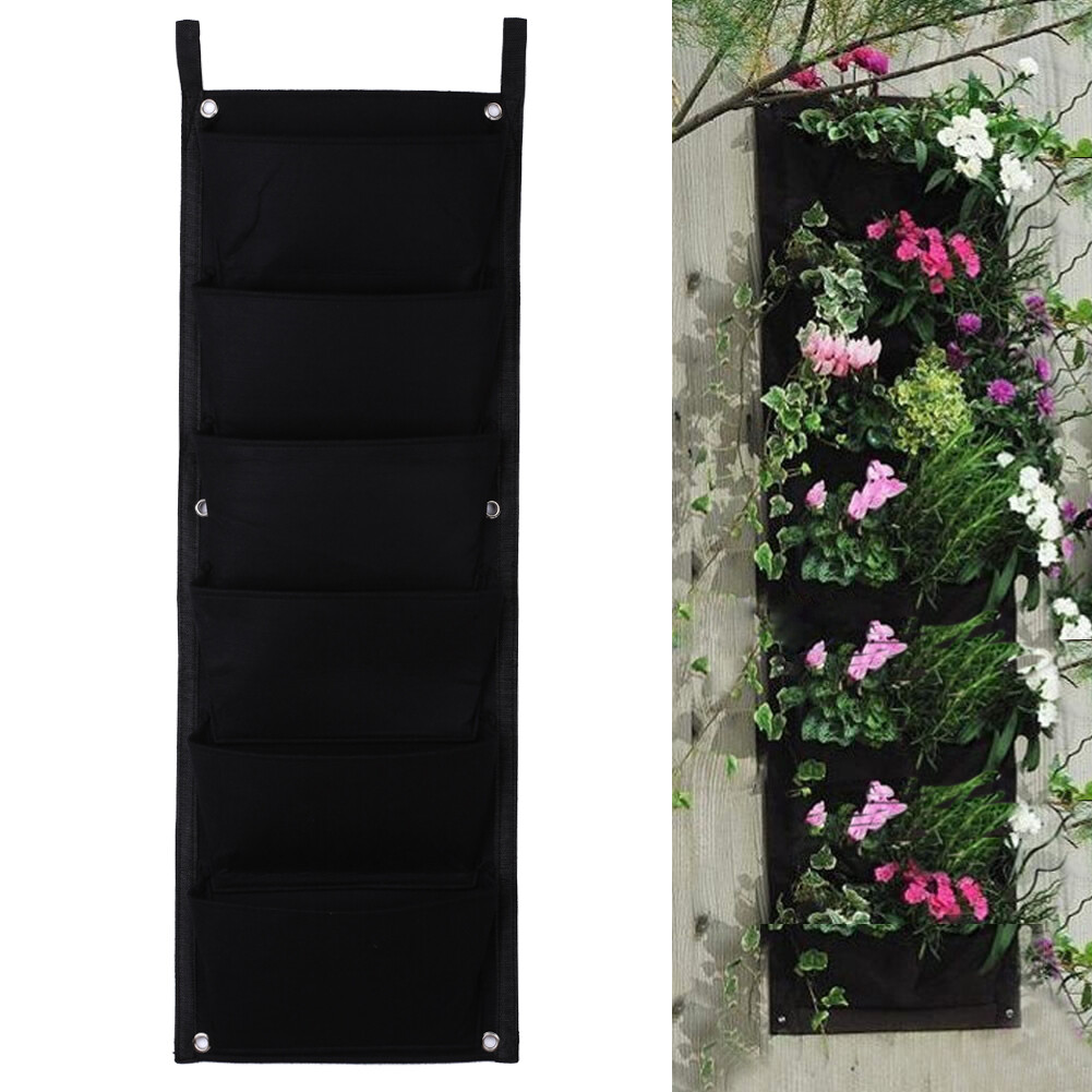 Vertical Garden Planters >> Details About 6 Pocket Hanging Vertical Garden Planter Indoor Outdoor Herb Pot Bag Decoration Vertical Garden Planters >> Details About 6 Pocket Hanging Vertical Garden Planter Indoor Outdoor Herb Pot Bag Decoration