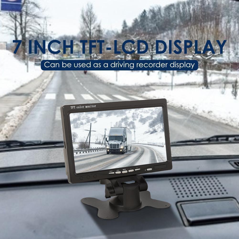 12V Car Monitor 7 inch TFT LCD Display for Auto Rear View Home Security Camera