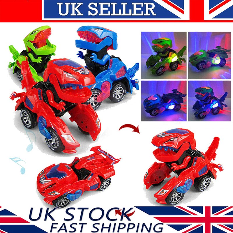 transforming dinosaur led car uk