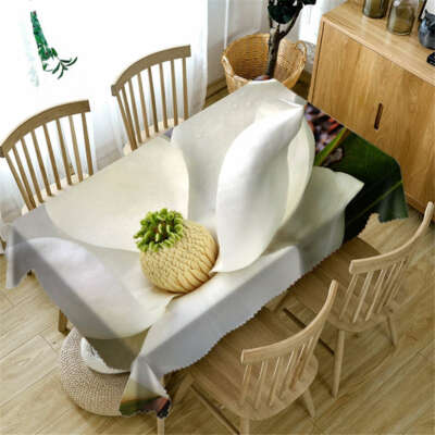 Bud Green Pistil 3D Tablecloth Table cover Cloth Rectangle Wedding Party Banquet