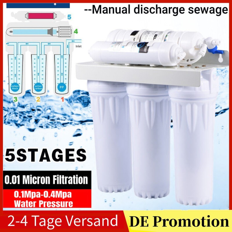 5 Stufen Wasserfilter Filtersystem Wasserfilter Untertisch Trinkwasserfilter Set