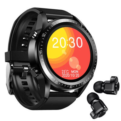 Smart Watch Stereo Mini Earbuds Wireless Bluetooth Headset Sport Fitness Watch