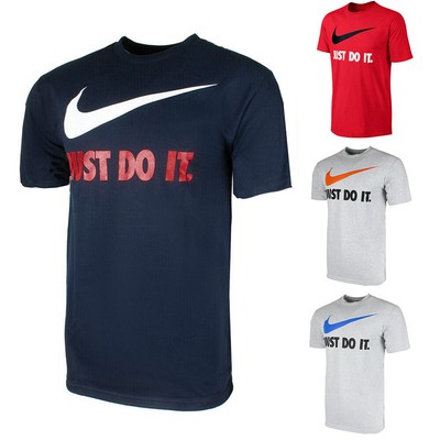 Мужская футболка Nike для активного спорта с коротким рукавом Just Do It Swoosh Gaphic