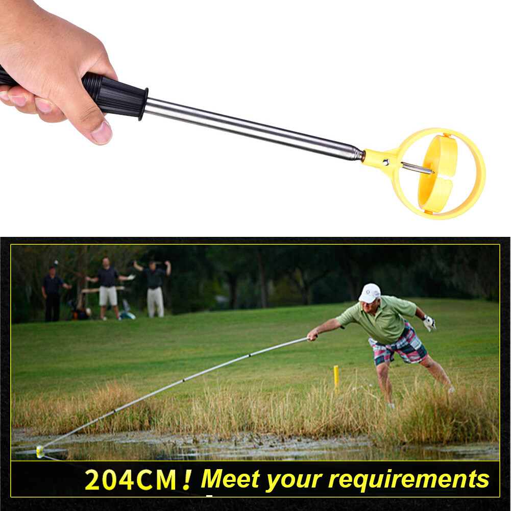 200cm Telescopic Golf Ball Retriever Pick Up Scoop Tool Stainless Steel