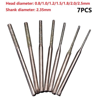 Efficient and Reliable Gems Drilling Needle Set of 7 Diamond Coated Bits