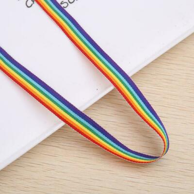 Cartoon rainbow Neck Straps Key Chains Lanyard ID Holder Straps key R3Q1