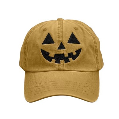Unisex Autumn Halloween Pumpkin Face Baseball Hat,Jack-o lantern Pumpkin J3 P9G7
