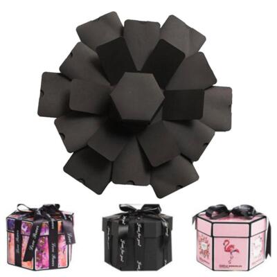 Hexagonal Multi-layer Explosion Box DIY Gift Box Scrapbook Birthday New X2V8