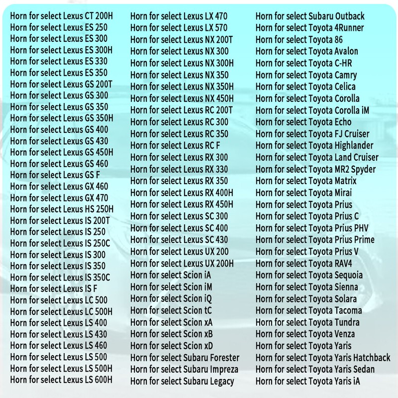 1-way Horn Connector Plug For Toyota Tacoma Tundra 4Runner RAV4 FJ #90980-10619