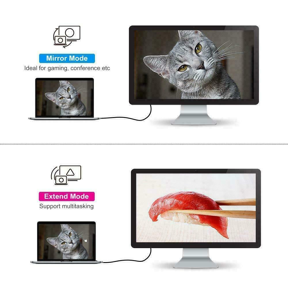 Display Port to VGA Cable Adapter Converter Video HDTV PC Monitor Desktop Laptop