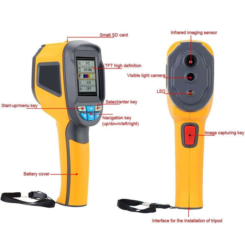 HT-02D Handheld Digital IR Infrared Thermal Imaging Camera Thermometer