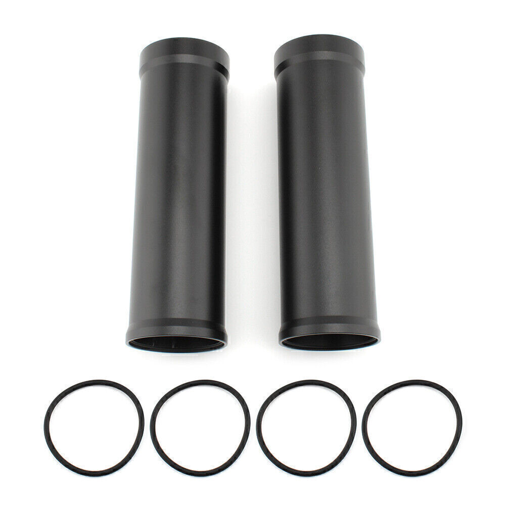 CNC Aluminum Fork Axle Nut Covers For Honda Rebel 250/300/500 (2017-2022) - Black Front Upper Fork Cap Protectors