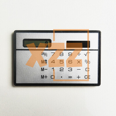 1PCS NEW 8 Digits Thin Mini Slim Credit Card Solar Power Pocket Calculator