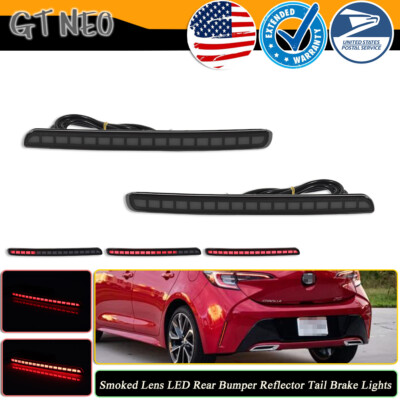 2x LED 3D optic Brake Turn Signal Tail Lamps For Toyot@a Corolla Hatchback 19-23