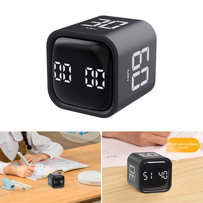 Cube Timer Gravity Sensor Digital Cube Timer Alarm for Study Cooking Baking Work