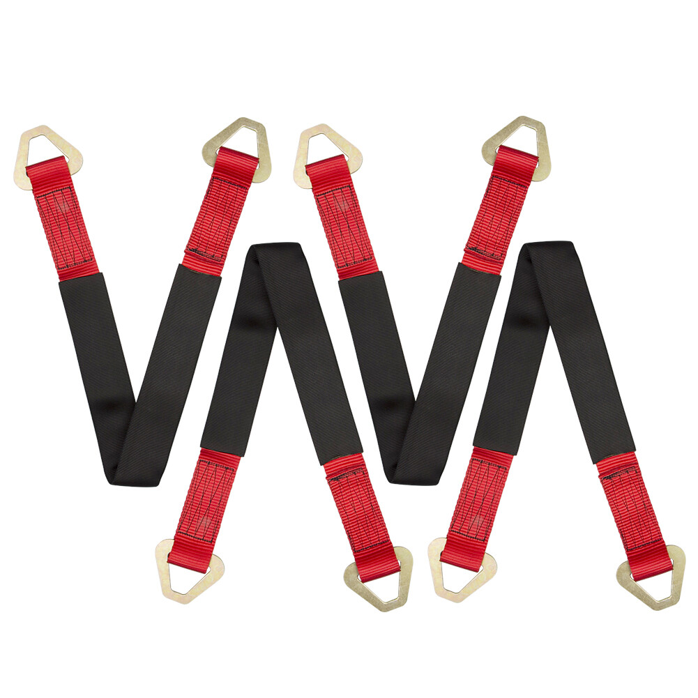 Set of 4 HD Axle Straps Car Tow Truck Wrecker Wheel Tie Down 2" X 36